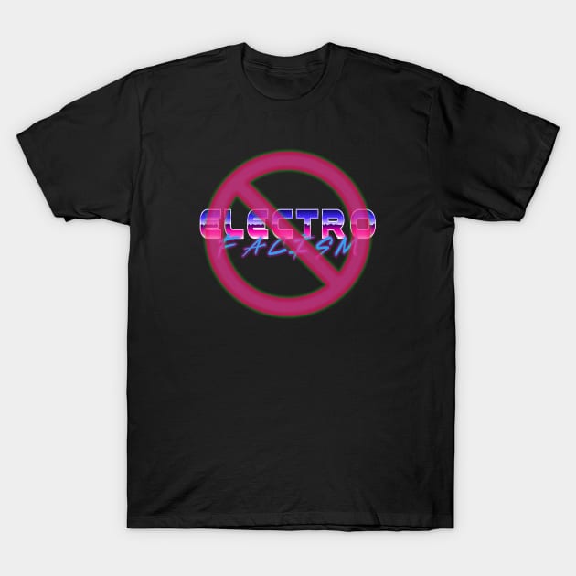 Cyberpunk Anti Electro Facism Illustration T-Shirt by NeonNoirThreads